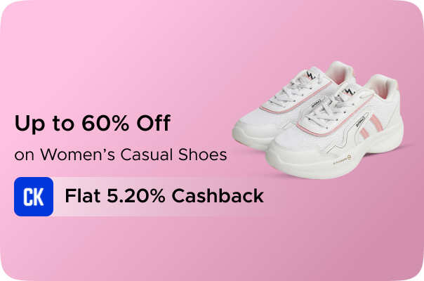 Flipkart: Upto 60% Off on Women Casual Shoes + Flat 5.20% CashKaro Cashback